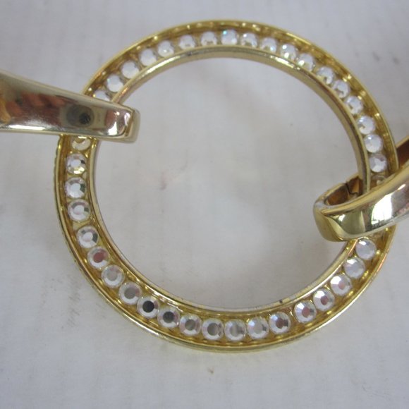 Vintage XL Women\'s Belt Simon Italy Gold Studded Leather Bougie main image 6
